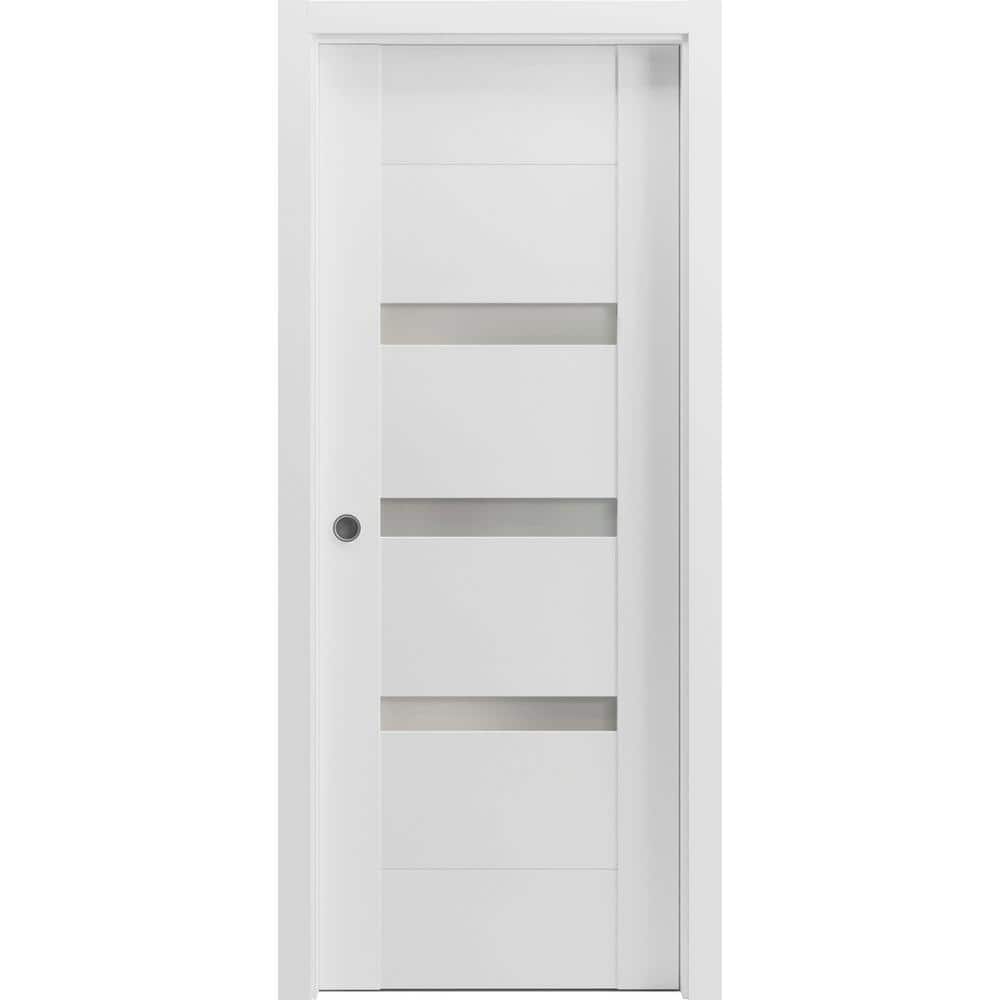 18 in. x 96 in. 1 Panel White Finished Solid MDF Sliding Door with Hardware price history on PriceWatchPro