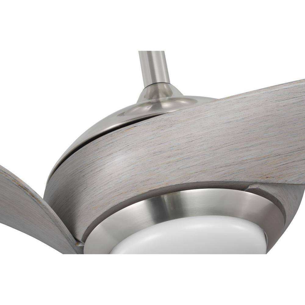 Conte 52" Brushed Nickel Ceiling Fan with LED Light and Remote