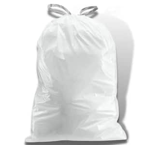 Plasticplace 24 in. x 31 in. 13 gal. White Drawstring Trash Bags, Lavender and Soft Vanilla Scented Garbage Can Liners (50-Count)