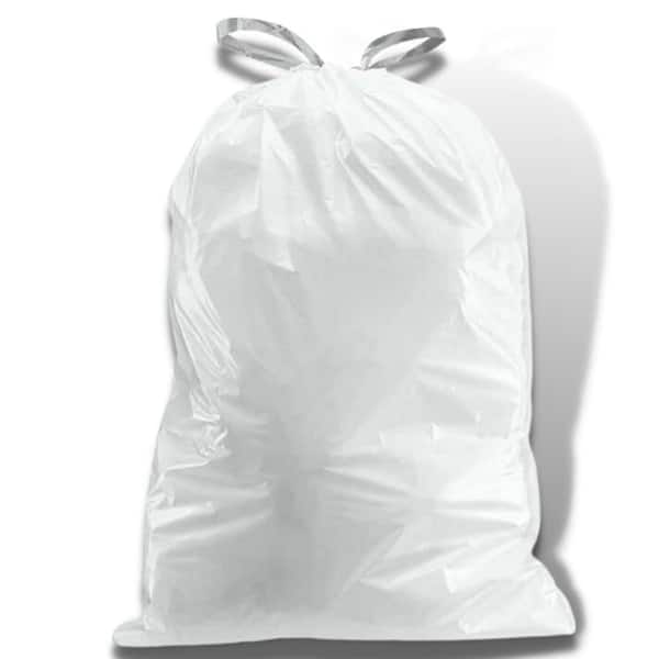 Pack of 2 Husky 18 Gal Exp Drawstring 50 Ct x 2 White Compactor Bag