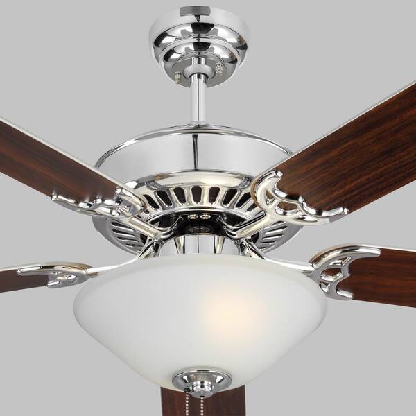 Indoor Chrome Ceiling Fan with 