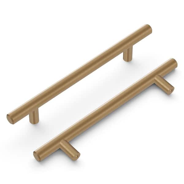 HICKORY HARDWARE Bar Pulls Collection Pull 5-1/16 in. (128mm) Center to Center Champagne Bronze Finish Modern Steel Bar Pulls (1-Pack)
