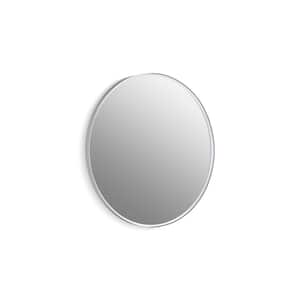 Essential 32 in. W x 32 in. H Round Framed Wall Mount Bathroom Vanity Mirror in Polished Chrome