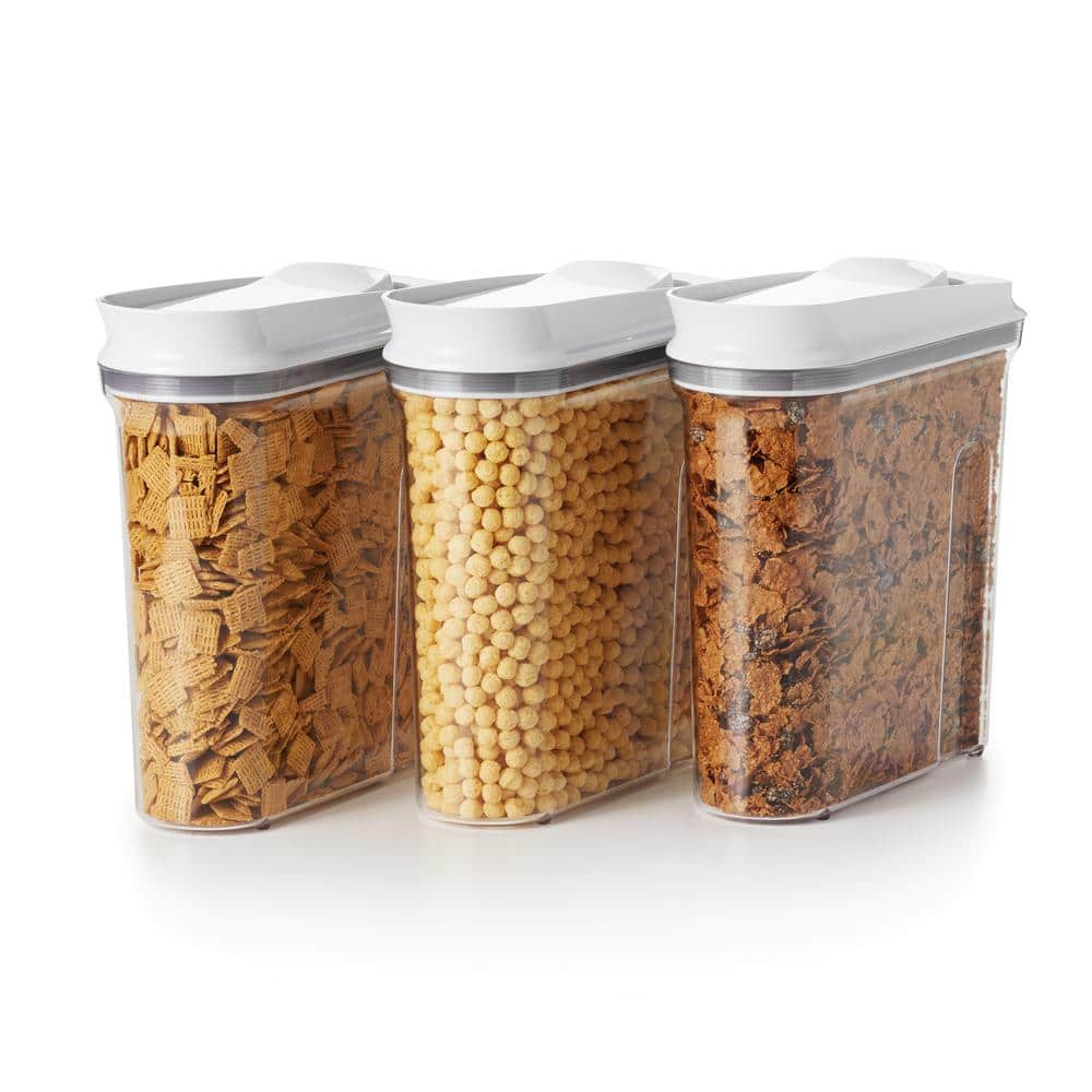 THE CLEAN STORE Cereal Containers Storage Set, Basic, Clear, 6