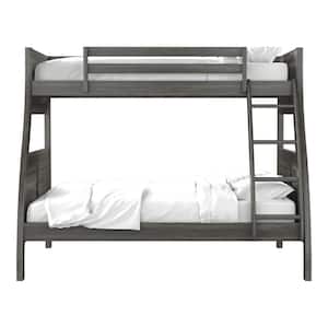 Hamed Antique Gray Twin Over Twin Bunk Bed