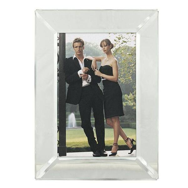 Unbranded Mirrored 1-Opening 4 in. x 6 in. Picture Frame