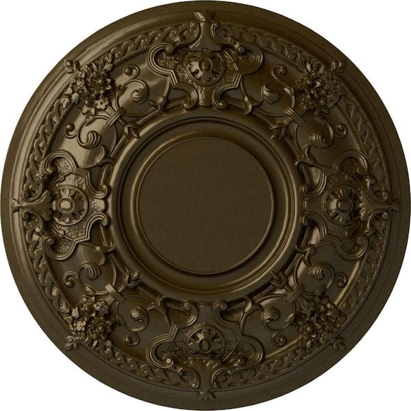 Ekena Millwork 32-3/4" x 2-1/2" Jackson Urethane Ceiling (Fits Canopies up to 13-1/2"), Brass