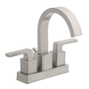 Farrington 4 in. Centerset Double-Handle Bathroom Faucet in Brushed Nickel