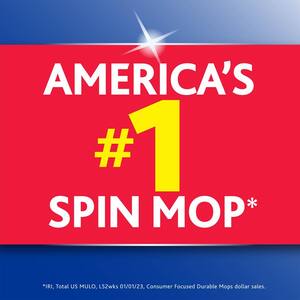 EasyWring Spin Mop Head Replacements, Machine Washable Microfiber Refills (2-Pack)