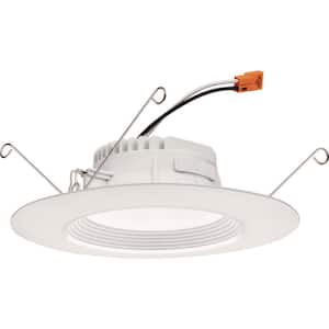 Contractor Select RetroBasics 5/6 in. Selectable CCT Integrated LED Retrofit White Recessed Light Trim