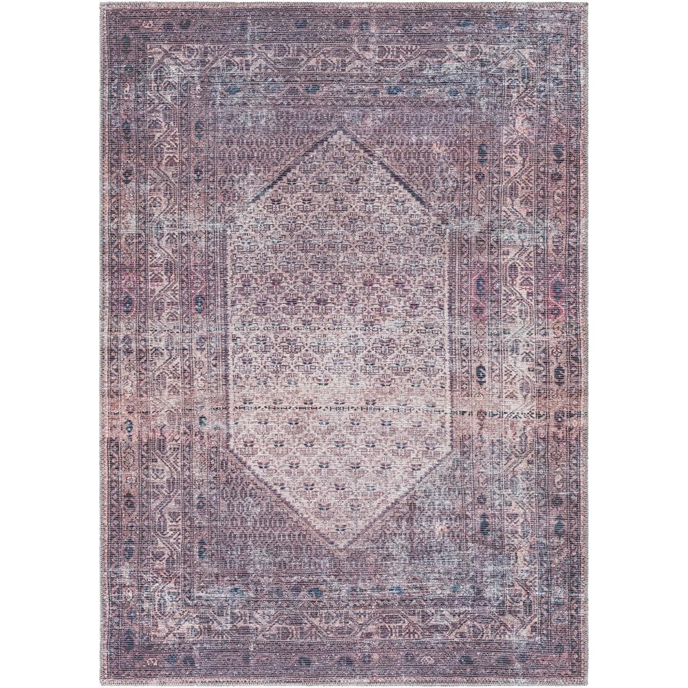 Kiera Old Lavender 9 ft. x 12 ft. Traditional Indoor Machine-Washable Area Rug price history on PriceWatchPro