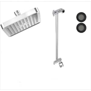 Shower Head 1-Spray Patterns with 16 in. Arm with 1.8 GPM 6 in. ‎Ceiling Mount Rain Fixed Shower Head in Polished Chrome