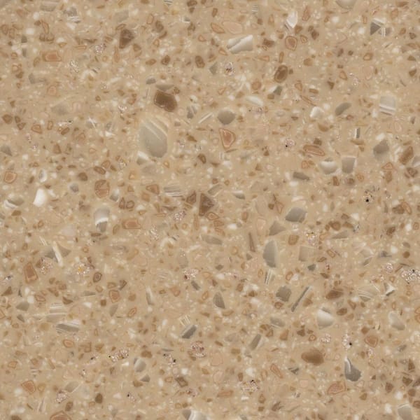 LG Hausys HI-MACS 2 in. Solid Surface Countertop Sample in Casera
