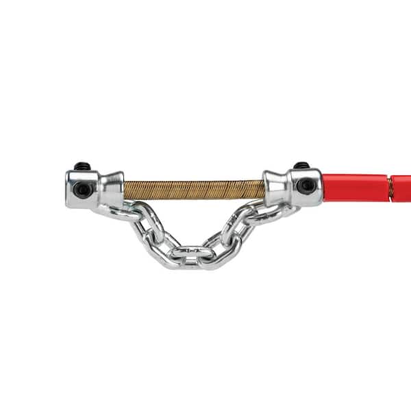 Flexshaft Wall-to-Wall Drain Cleaning Machine Accessory, 1-1/2 in. Single Smooth Chain Knocker, 1-1/4 to 1-1/2 in. Pipes