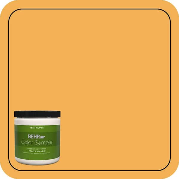 Pmd Color BEHR PREMIUM PLUS 8 oz. #PMD-20 Goldenrod Field Semi-Gloss Interior ...