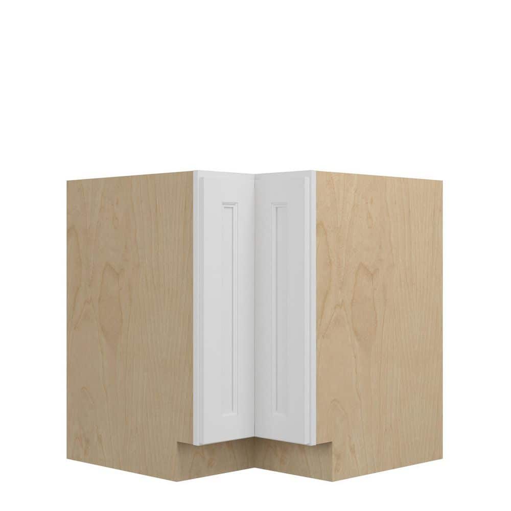 Pembroke Recessed 33 in. W x 34.5 in. H x 24 in. D in Painted White Plywood Assembled Corner Lazy Susan Base-Left price history on PriceWatchPro