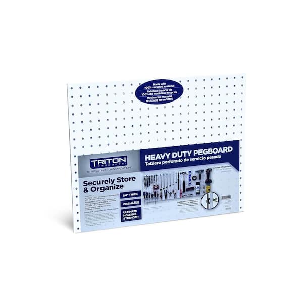 22 in. W x 18 in. H x 1/4 In. D Polypropylene Pegboards (2- Piece) White