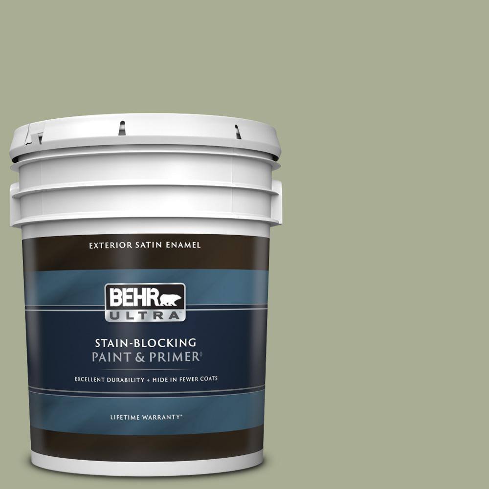 BEHR ULTRA 5 gal. S3804 Bay Water Satin Enamel Exterior Paint