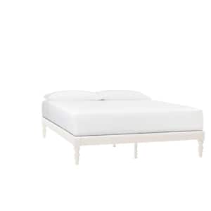 StyleWell Aberwell 60.55 W x 12 H Inch Wood Queen Platform Bed (Ivory)