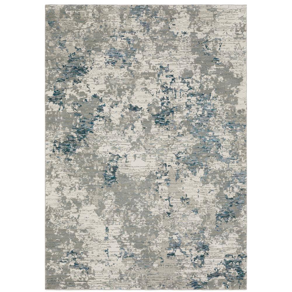 Evans Grey/Blue 9 ft. x 12 ft. Area Rug