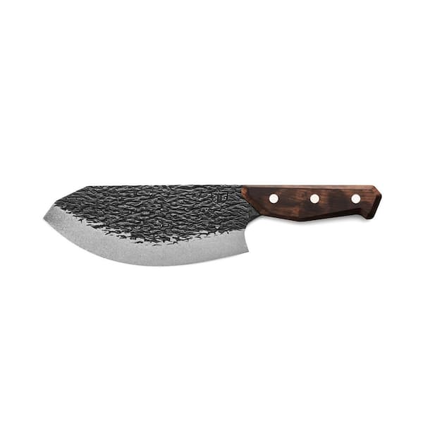 PRIMAL FORGE ROCKER BUTCHER 8 in KNIFE WITH MONZO WOOD HANDLES AND SHEATH