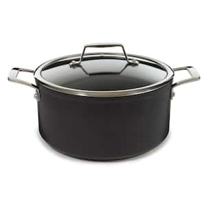 Essentials Hard Anodized Nonstick Stock Pot with Glass Lid, 10 in.