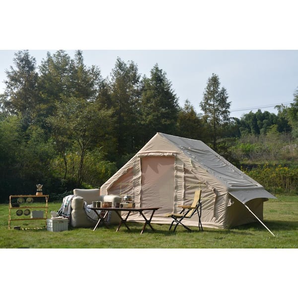 HUGEL CAMP SET Low Type ベージュ HUGEL キャンプ用品5点セット2人用ハイタイプ/ベージュ