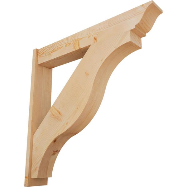 Ekena Millwork 8 in. x 44 in. x 44 in. Douglas Fir Fuston Traditional Smooth Outlooker