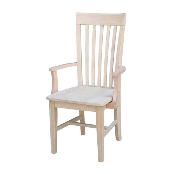 International Concepts Unfinished Wood Mission Dining Chair