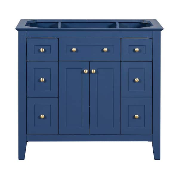 Staykiwi 36 in. W x 18 in. D x 33 in. H Freestanding Bath Vanity Cabinet wWithoutithout Top in Blue