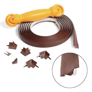 3/4 in. x 10 ft. Dk Brown PVC Self-adhesive Flexible Caulk Molding, Applicator Tool and Corner and End Caps