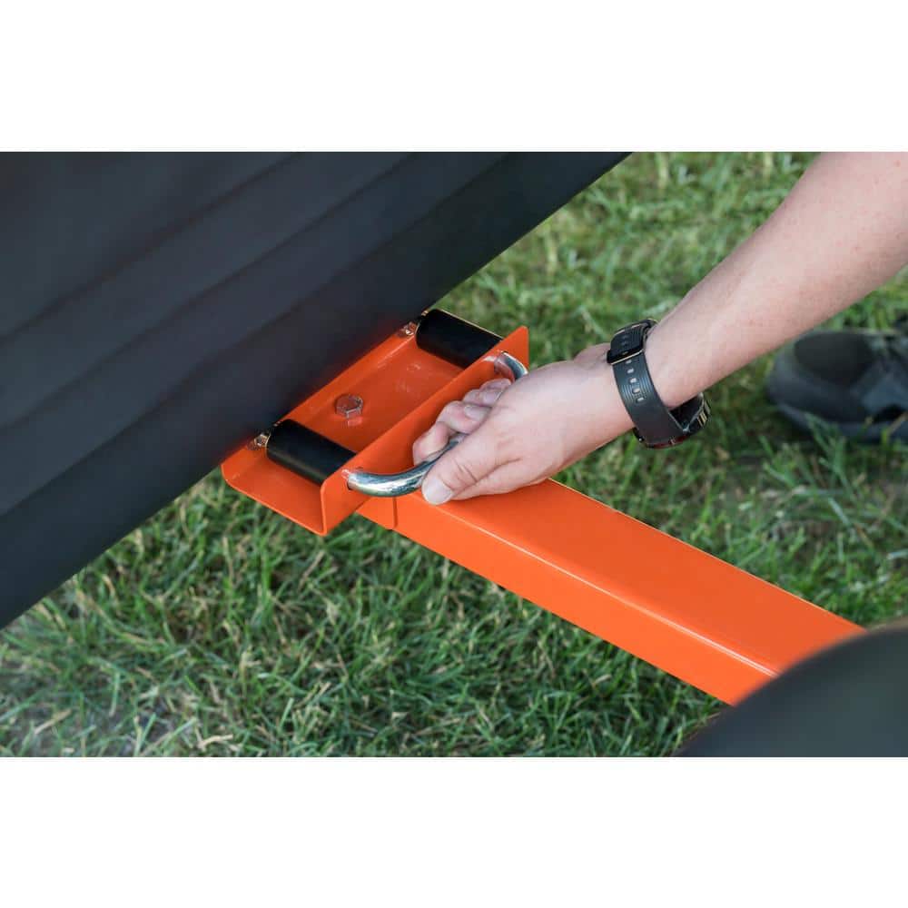 Heavy-Duty Black Poly Dump Cart with Orange Frame