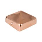 4 in. x 4 in. Copper Pyramid Slip Over Fence Post Cap (For Rough Cut Post)
