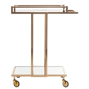Capri 2-Tier Gold Bar Cart