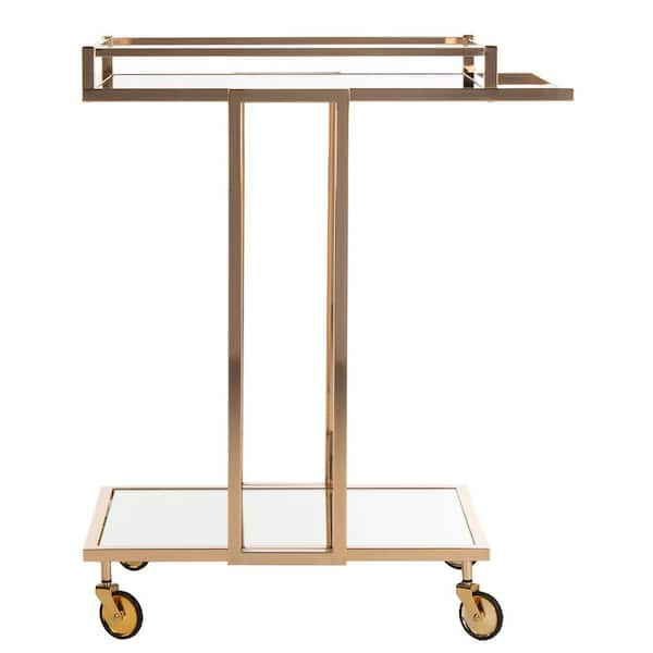 SAFAVIEH Capri 2-Tier Gold Bar Cart