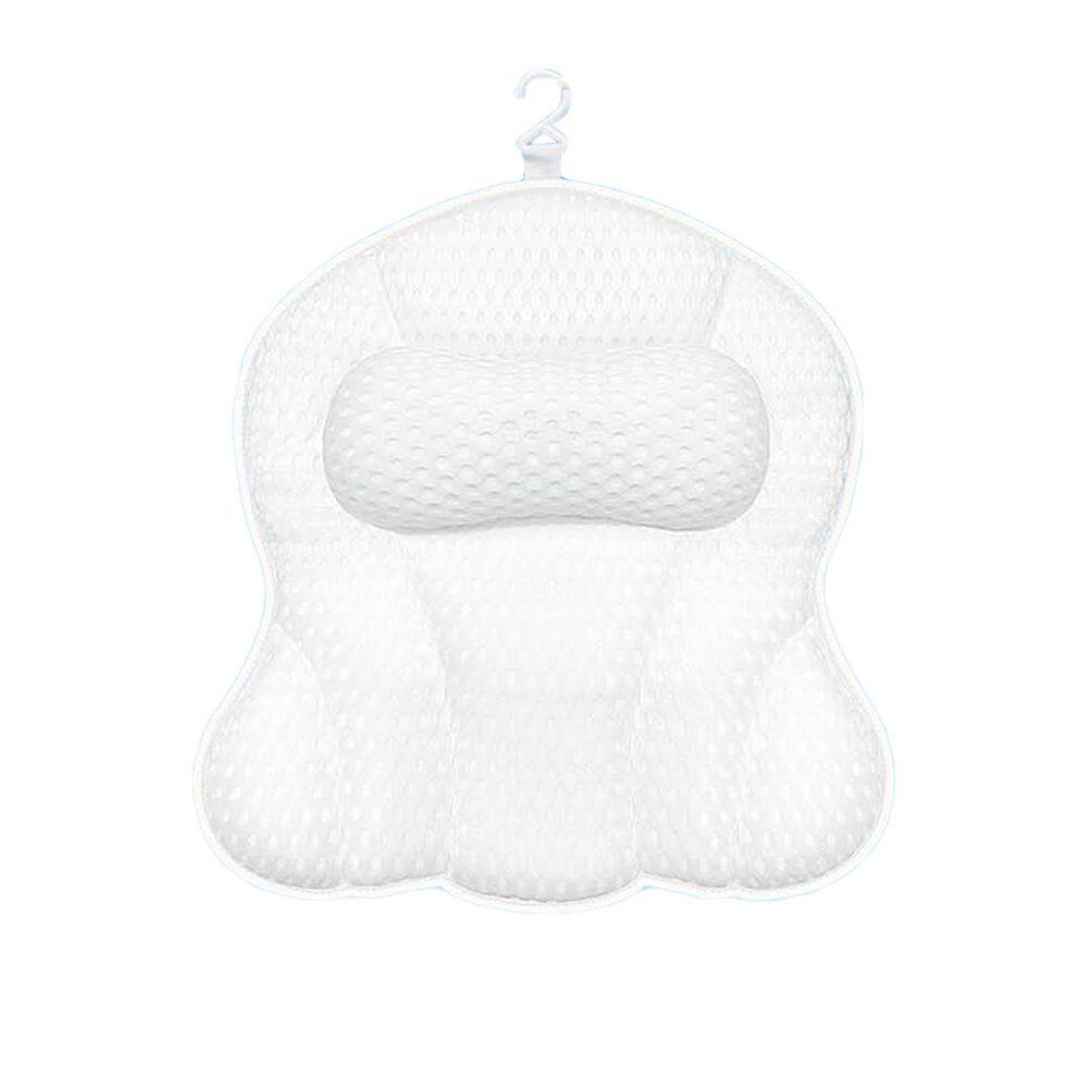 Bath Pillow with 6 Suction Cups, 5D Air Mesh Cotton, Ergonomic Head Neck Back Support for Standard Free-Standing Tubs price history on PriceWatchPro