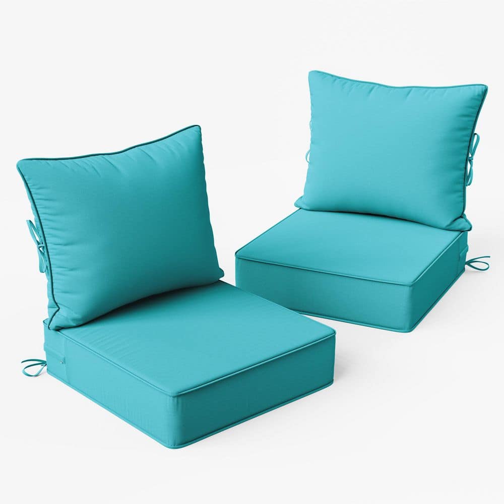 NEIGHBORHOOD LOGO SEAT CUSHION 2点セット Kimunuk 24 x 24 x 6.5 in. Outdoor Waterproof Deep Seat Cushion