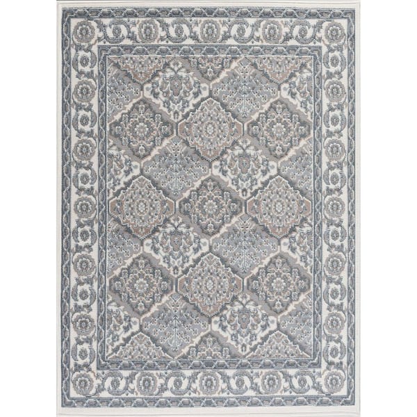 Hampton Oriental Cream 8 ft. x 10 ft. Indoor Area Rug