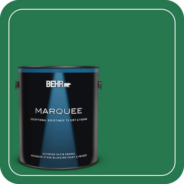 BEHR MARQUEE 1 gal. #460B-7 Pine Grove Satin Enamel Exterior Paint & Primer