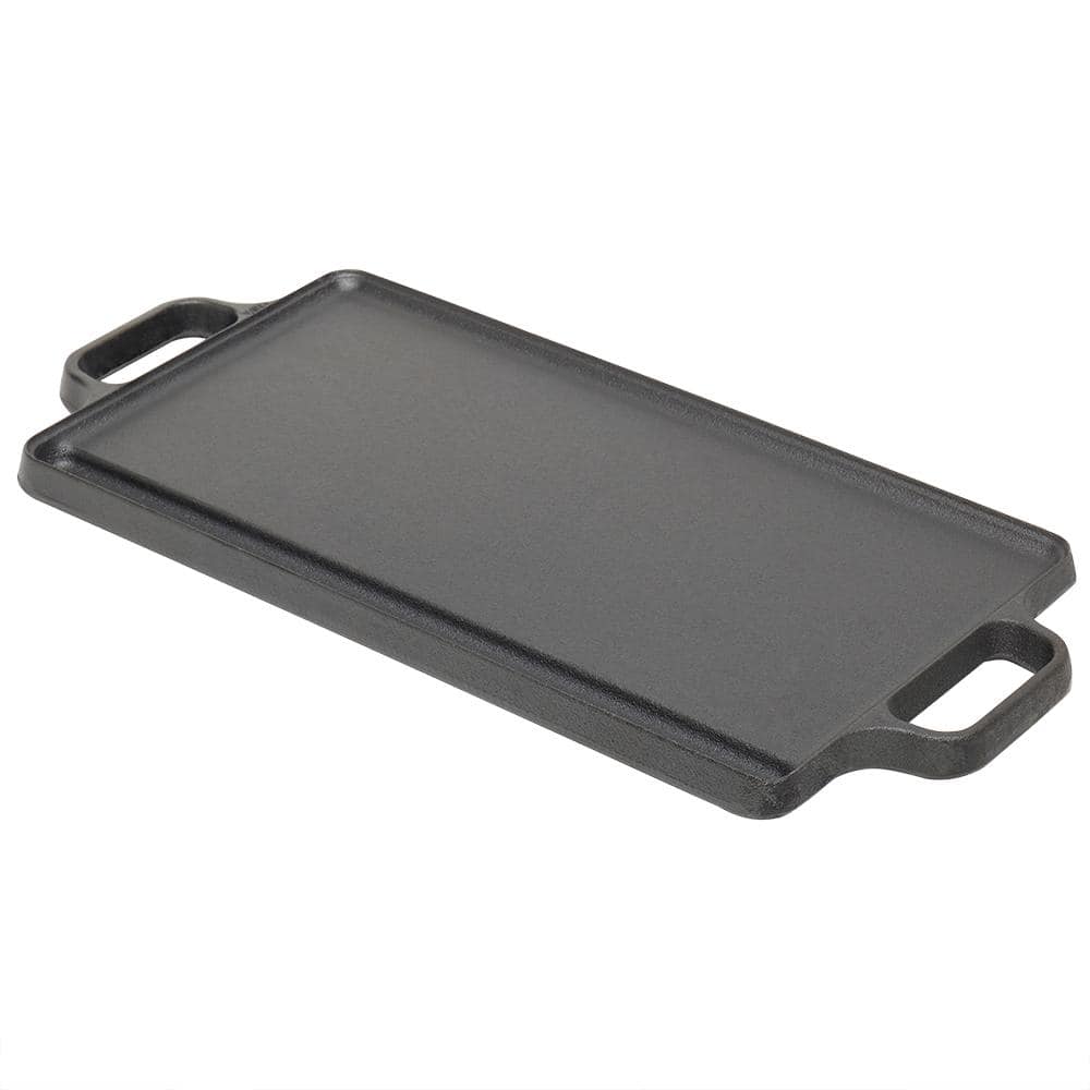 Victoria 18.5 in x 10 in Black, Cast Iron Reversible Griddle/Skillet.  Compatible on all Cooking Surfaces GDL-194 - The Home Depot