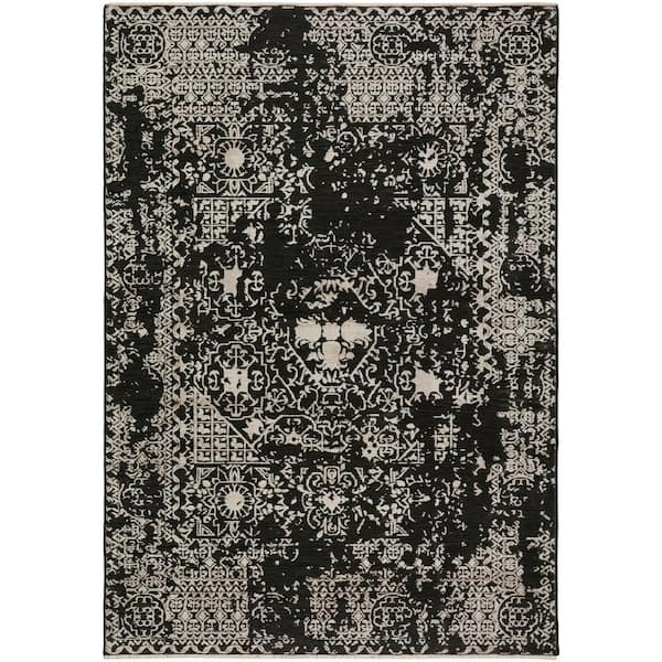 Nelson Black 5 ft. 3 in. x 7 ft. 8 in. Vintage Area Rug