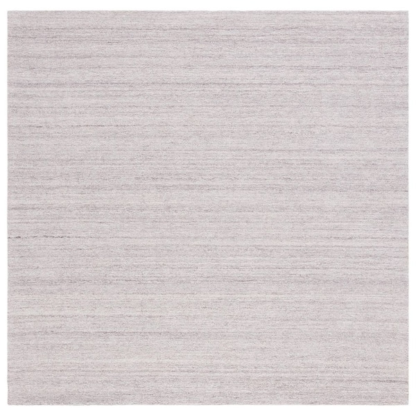 Outdoor Micro-Loop Beige 6 ft. x 6 ft. Solid Indoor/Outdoor Square Area Rug