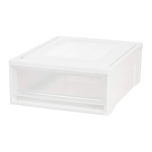 IRIS 15.75 in. x 7 in. White Shallow Plastic Drawer