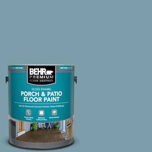 1 gal. #S470-4 Dolphin Blue Gloss Enamel Interior/Exterior Porch and Patio Floor Paint