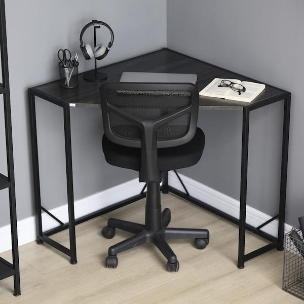 Gray Small Computer Desk for Bedroom, Office & Small Spaces