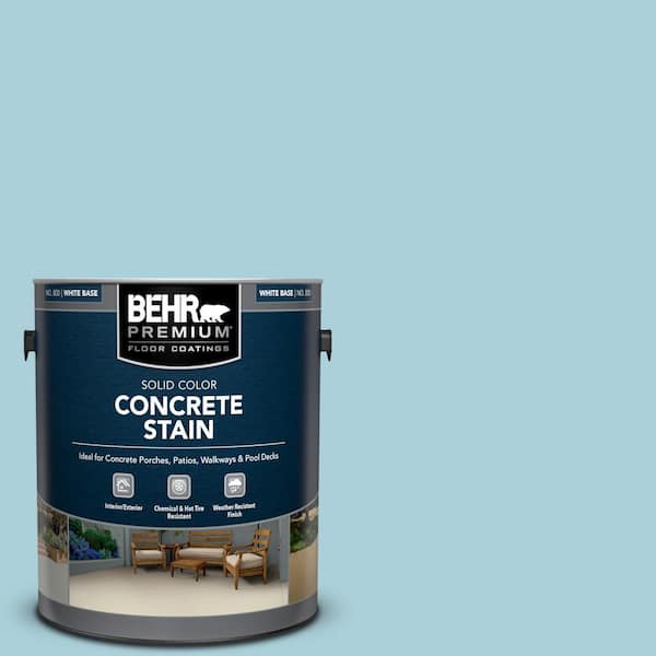 BEHR PREMIUM 1 gal. #PFC-56 Pools of Blue Solid Color Flat Interior/Exterior Concrete Stain