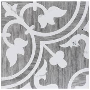 Llama Arte Loire Verso Silver Smoke 9-3/4 in. x 9-3/4 in. Porcelain Floor and Wall Tile (10.88 sq. ft./Case)