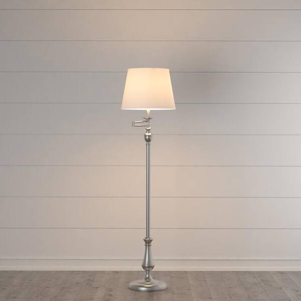 Brushed Nickel Swing Arm Floor Lamp, Hampton Bay Swing Arm Floor Lamp
