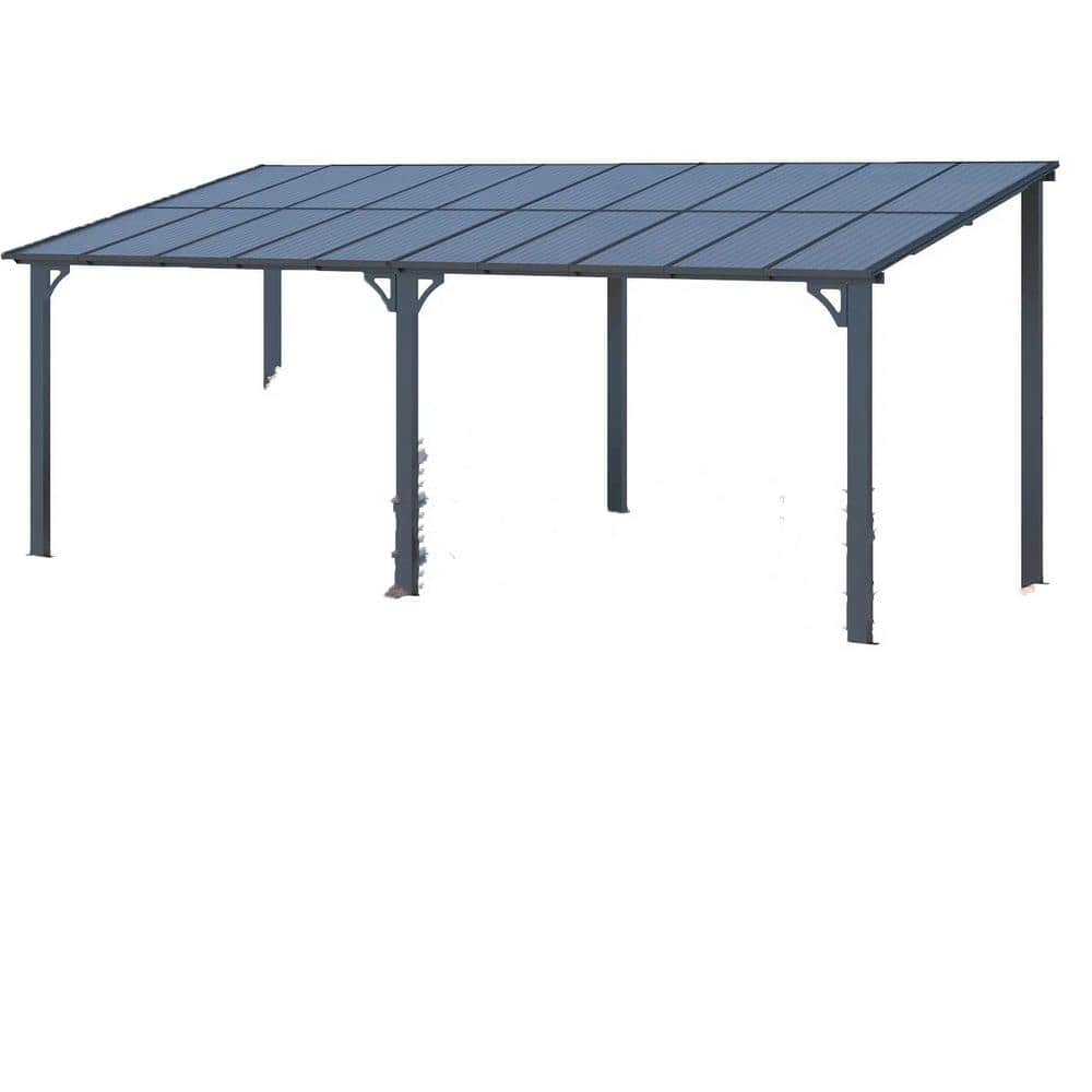 20 ft. x 8 ft. Dark Gray Aluminum Patio Cover price history on PriceWatchPro