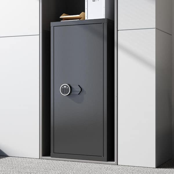 Black 3-Shelves Heavy-Duty Steel Security Gun Safe with Electronic Lock and 3-Bolts Locking